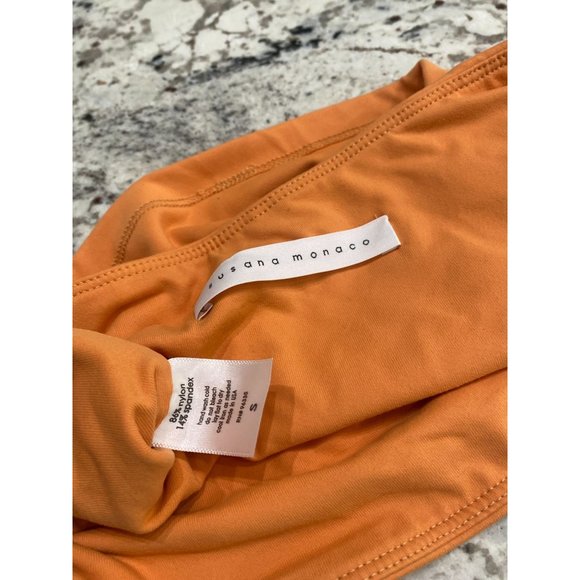 Susana Monaco Tango Orange Strapless Crop Tube Top Women's Size Small S - Picture 10 of 11